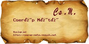 Cserép Máté névjegykártya
