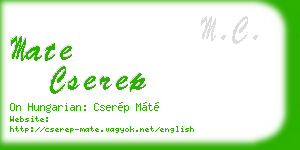 mate cserep business card